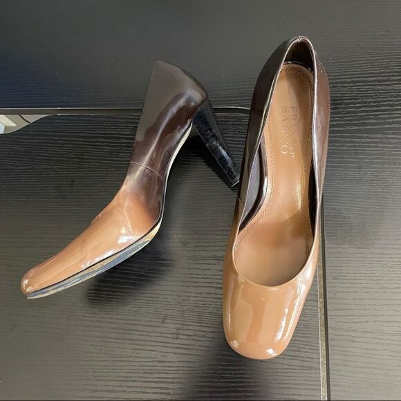 Franco Sarto Dublin Ombré Caramel to Rich Brown Leather Pump, 10 - Picture 1 of 14